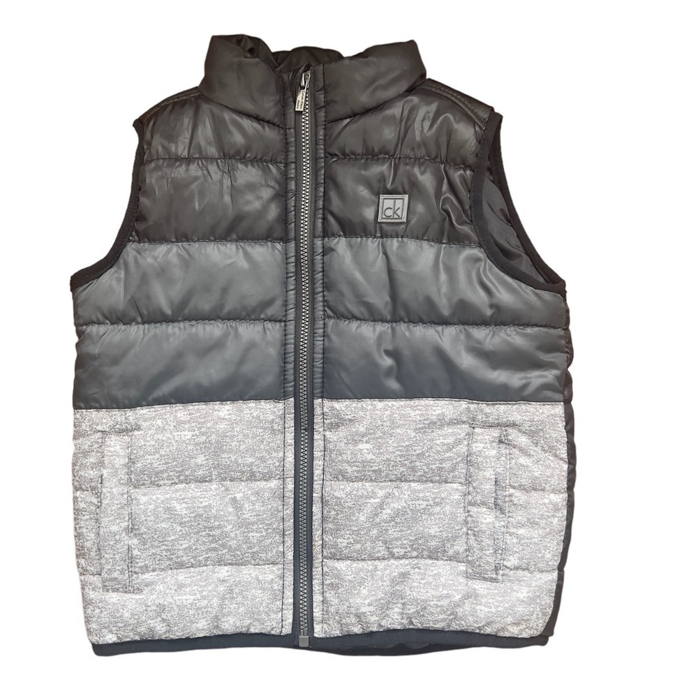 Calvin Klein Jeans Boys Size 24 months Black Gray Puffer Vest